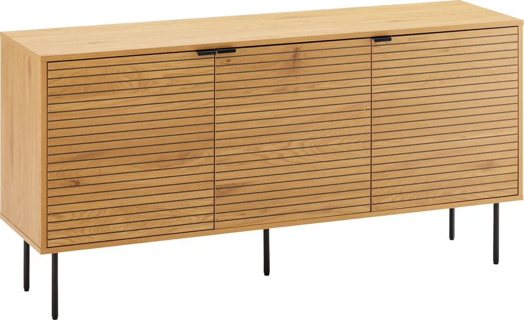 Buffet en bois 3 portes 150cm STINNA - Enfilade design pour séjour