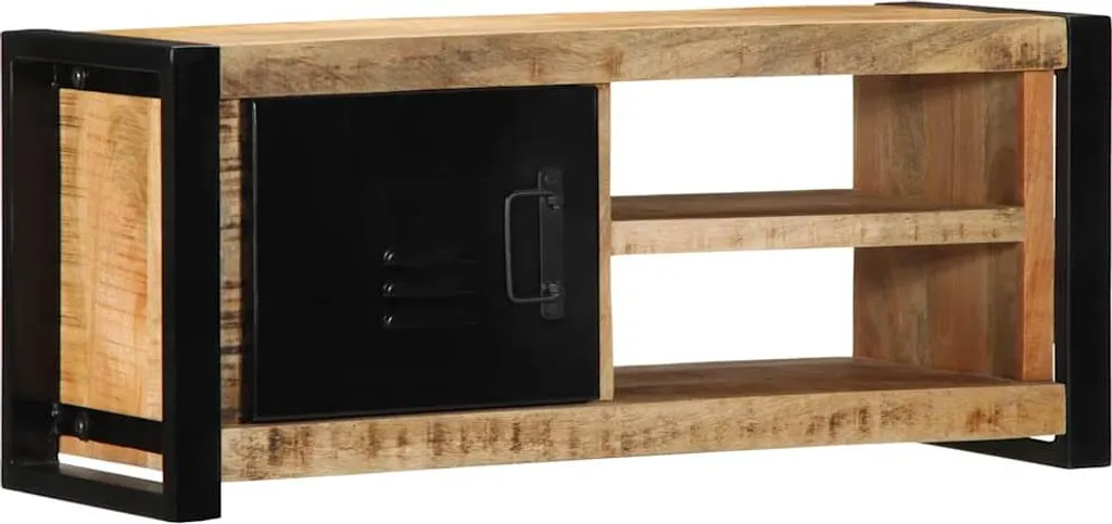 Supporto TV vidaXL 80 cm Legno di Mango Massiccio Naturale