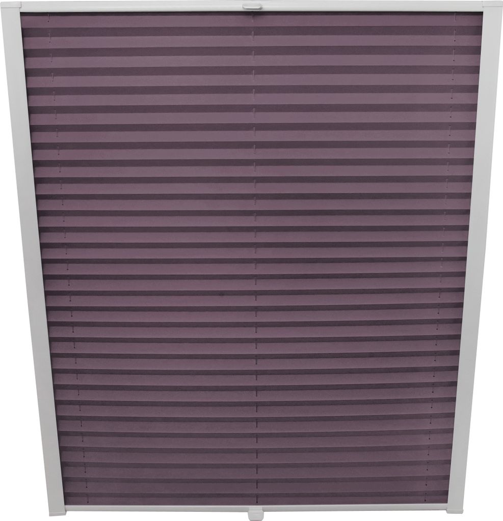 Dachfenster Plissee zum Bohren verspannt Zubehör Farbe: Flieder, Größe: P06 - B): 77,5cm x H): 94cm
