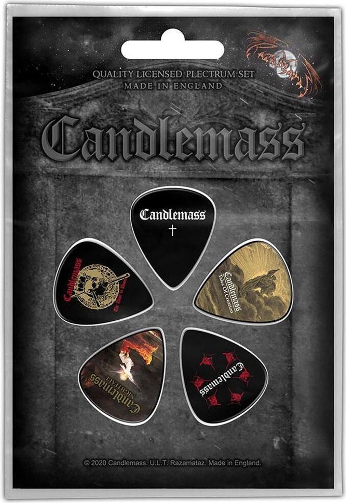 Candlemass - Plektrum "Gravestone" 5er-Pack RO3578 (Einheitsgröße) (Bunt)
