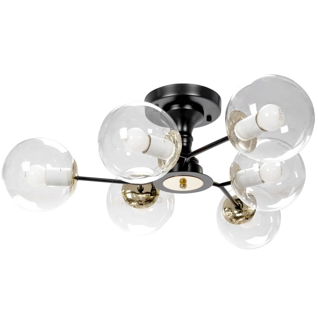 Plafoniera 6 Luci tooLight App1134-6C Oro e Nero | Illuminazione E27 - 2