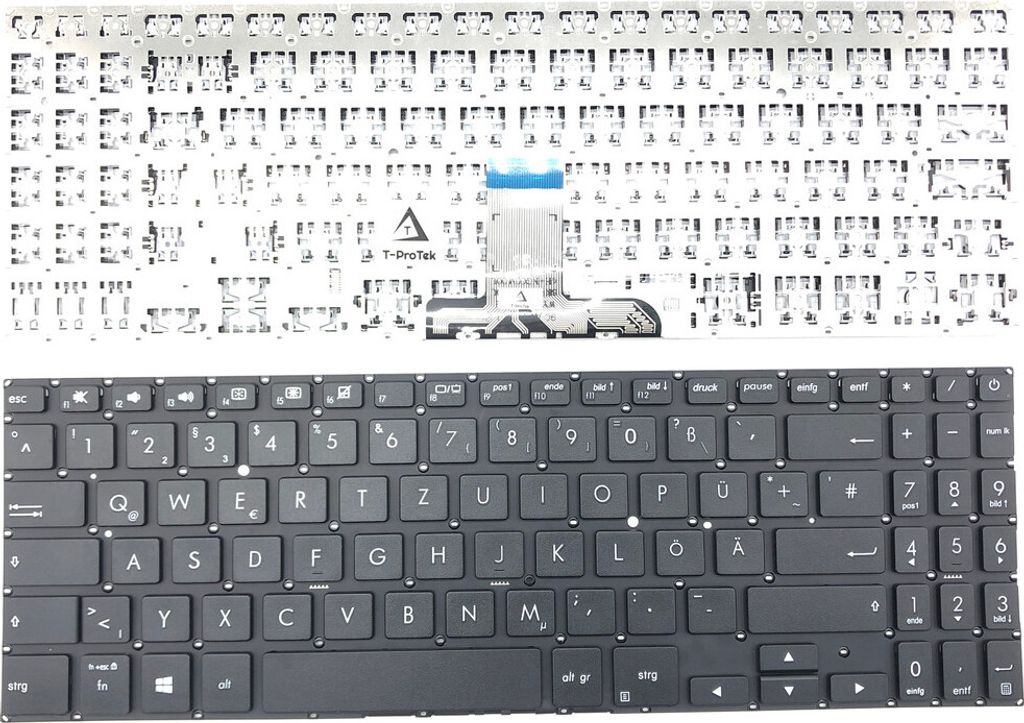 DEUTSCHE - Tastatur Keyboard Schwarz kompatibel für Asus Pro P3540FA-BQ0068R