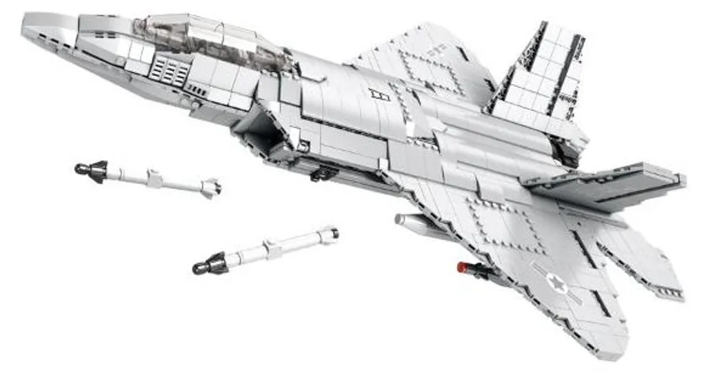 Reobrix 33020 F-22 Raptor Avion de Combat Technique de 1837 Pièces