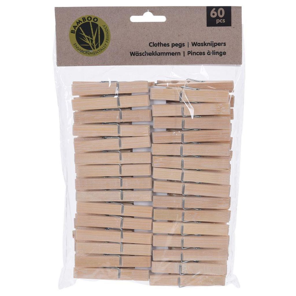 60 Mollette Per Bucato Colorate Con Cestino Porta Mollette - Pratiche E Resistenti - 2