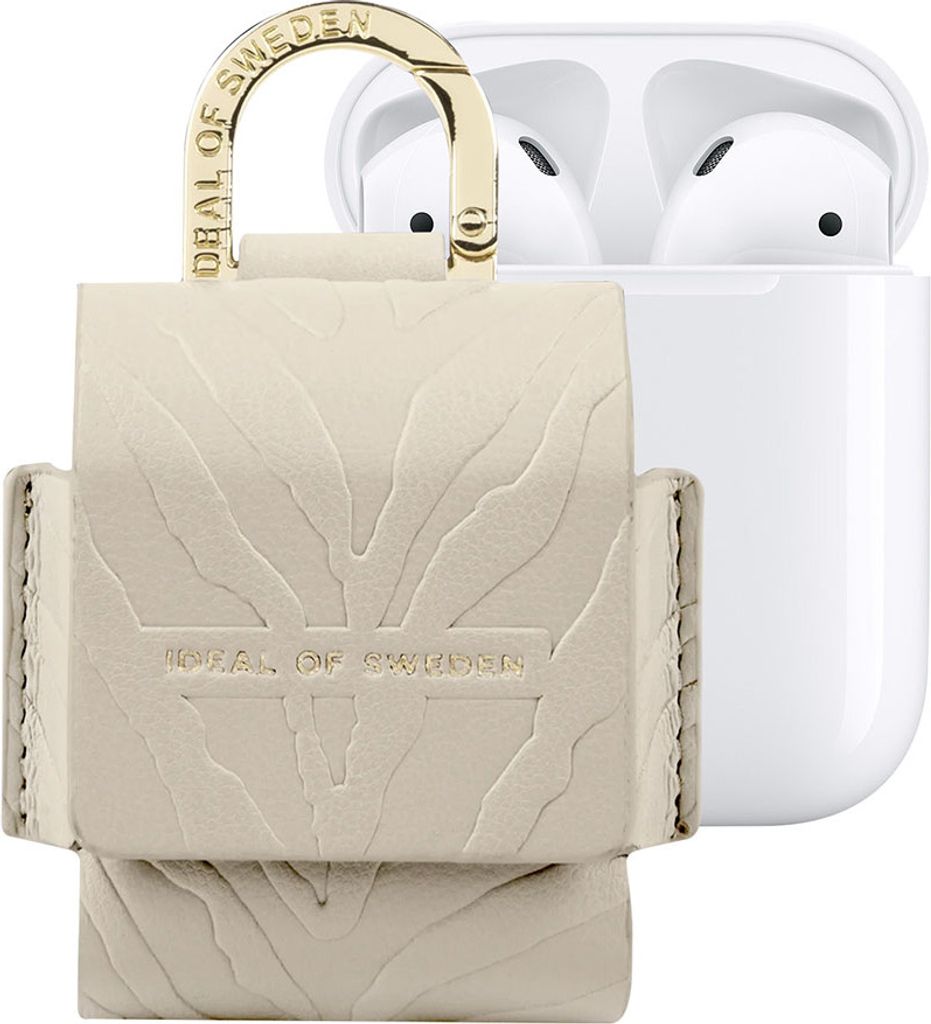IDEAL OF SWEDEN, Mini-Tasche für AirPods 1/2 Modell Flo Zebradesign, Beige