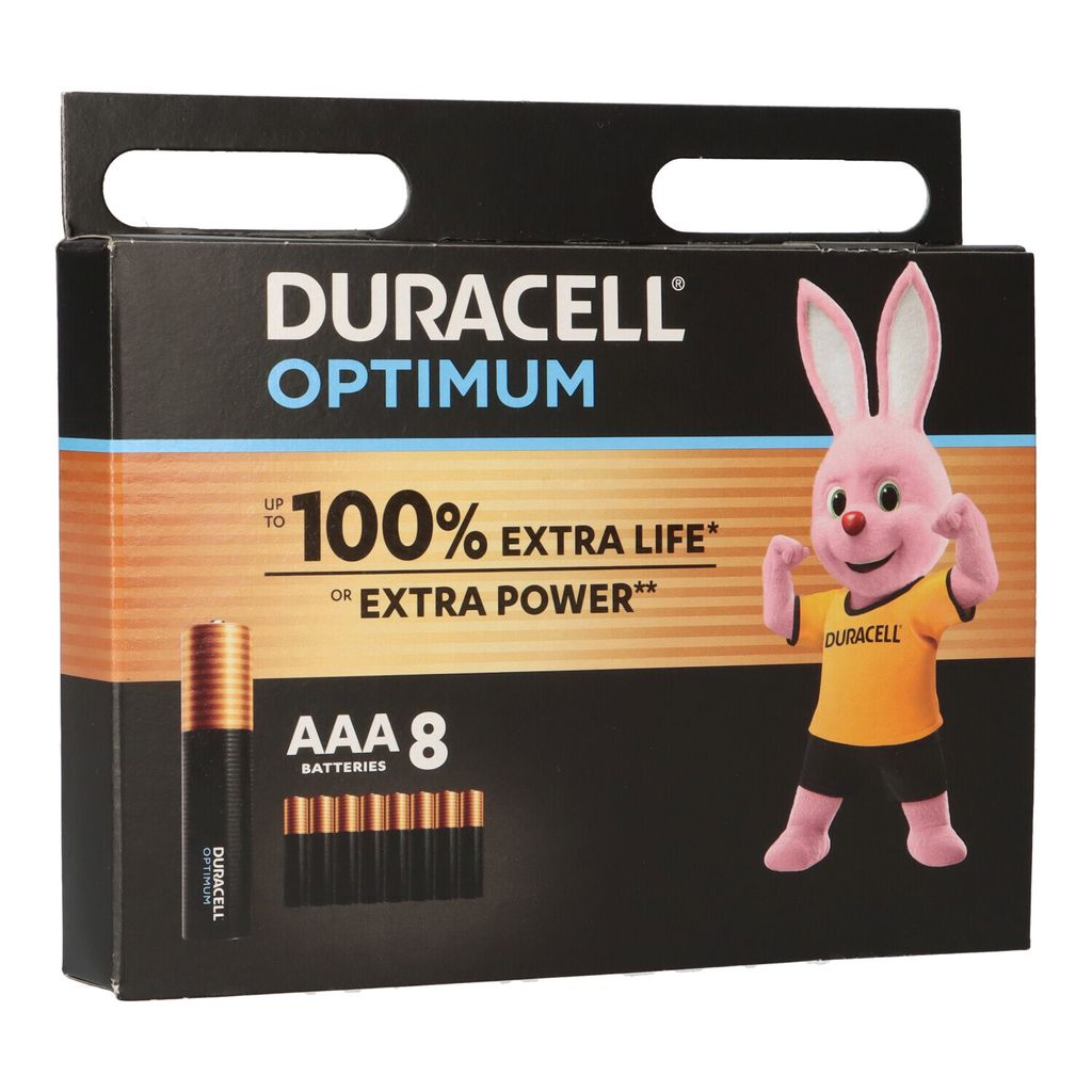 Duracell MN2400 AAA Micro Battery Optimum 8 blistrové Obrázok produktu 