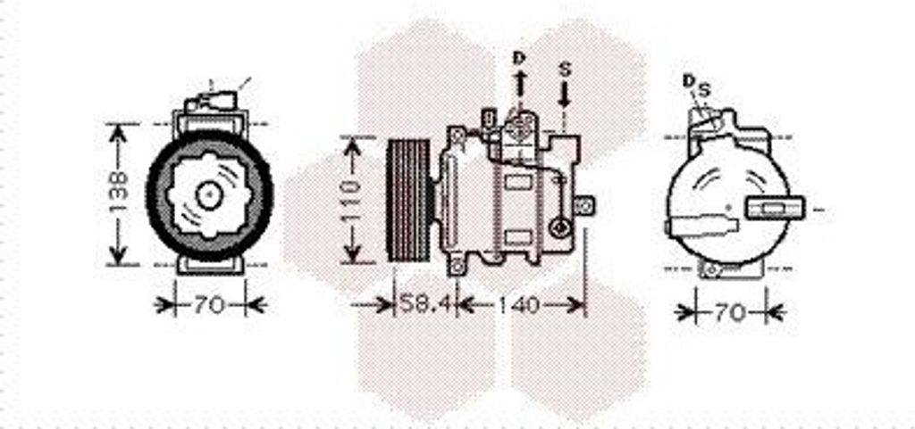 VAN WEZEL 5800K265 - OE 7P0820803N Klimakompressor für Q7 (4L), Touareg (7P)