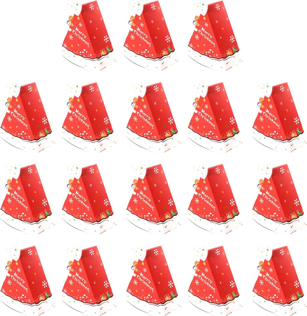 Weihnachtssüßigkeitenboxen, baumförmige Süßigkeitenverpackungsboxen, kleine Papiergeschenkboxen für Weihnachten und Silvester, Partyzubehör