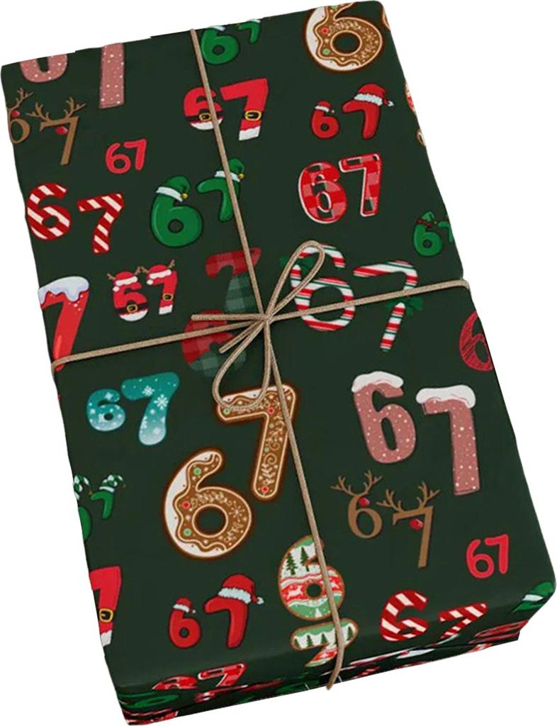 67 lustige Meme-Weihnachtsgeschenkpapierrollen für Kinder – einzigartiges Geschenkpapier für Geburtstage und Weihnachten