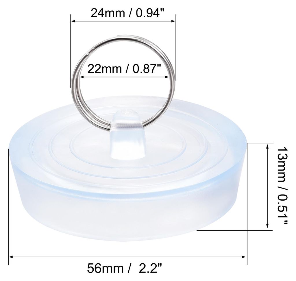 2 Stš¹ck Abflussstopfen - 53-55.5mm Waschbeckenst?psel Gummi St?psel fš¹r Spš¹lbecken, Spš¹ltisch Stopfen mit Haken Spš¹ltisch Stopfen f...