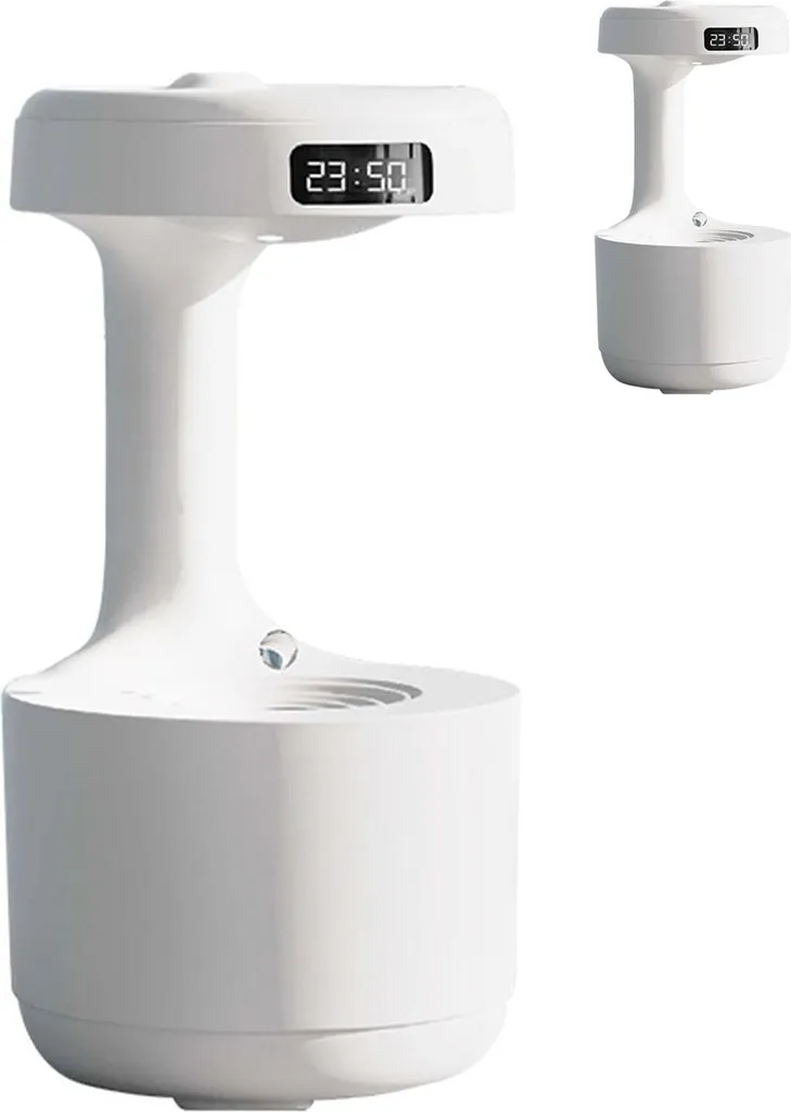 Humidificateur pour bureau et chambre contre l'air sec, modèle blanc