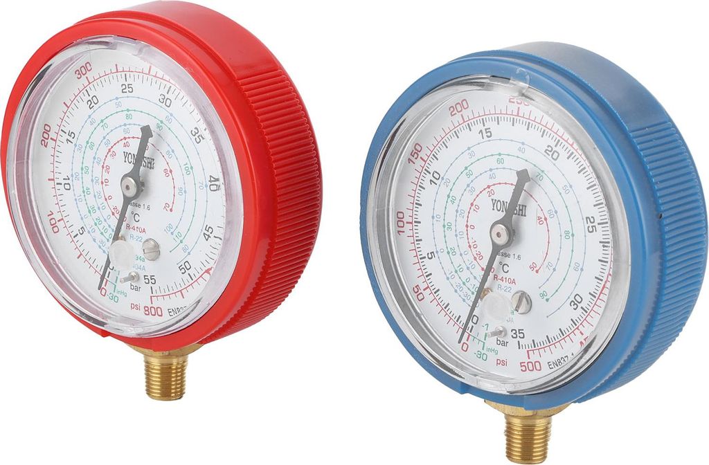 Klimaanlagen-Fluorid-Manometer, Hoch-/Niedrig-Messgerät, Wechselstrom-Reparaturwerkzeug