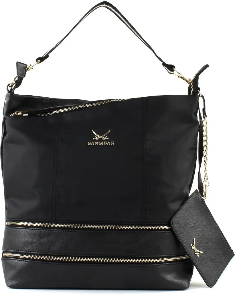Sac bandoulière Sansibar Pouch noir idéal pour voyage et sorties ville
