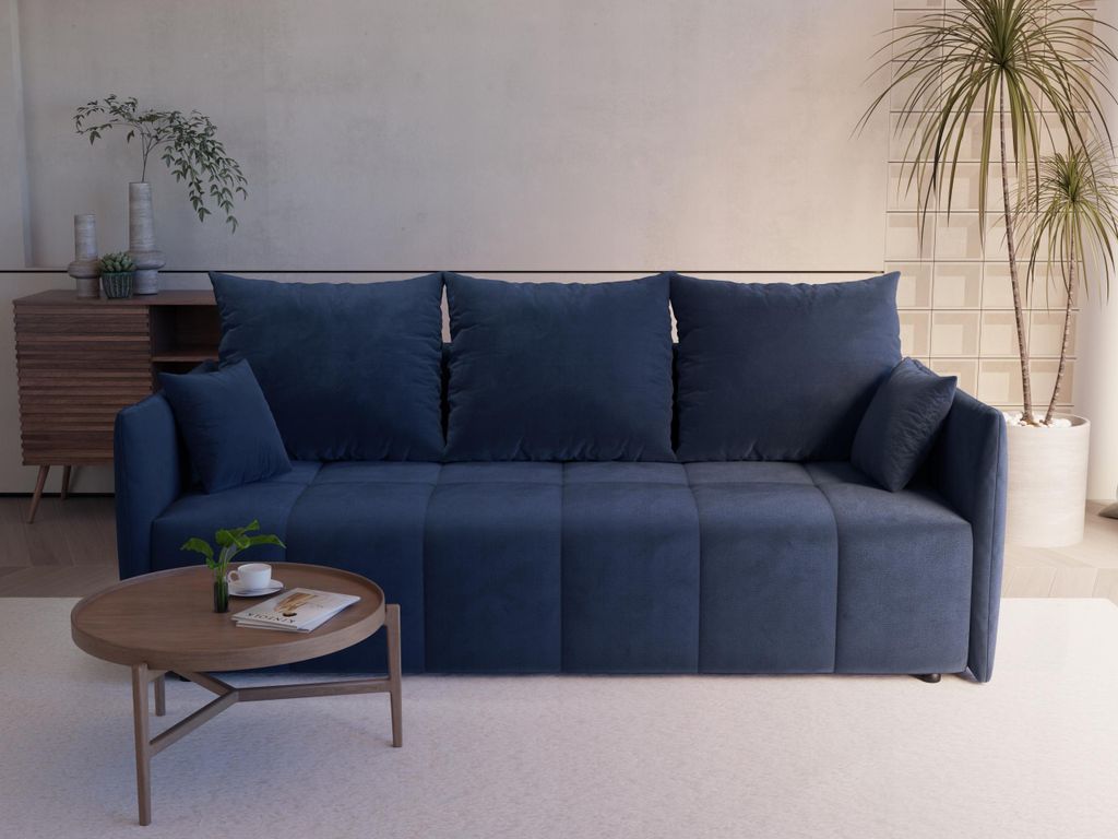 LetSit Pola 3 Monolith Schlafsofa freistehendes Sofa bequem, geräumig, mit Schlaffunktion schmutzabweisend kompakt für Wohnzimmer Schlafzimmer Ma...