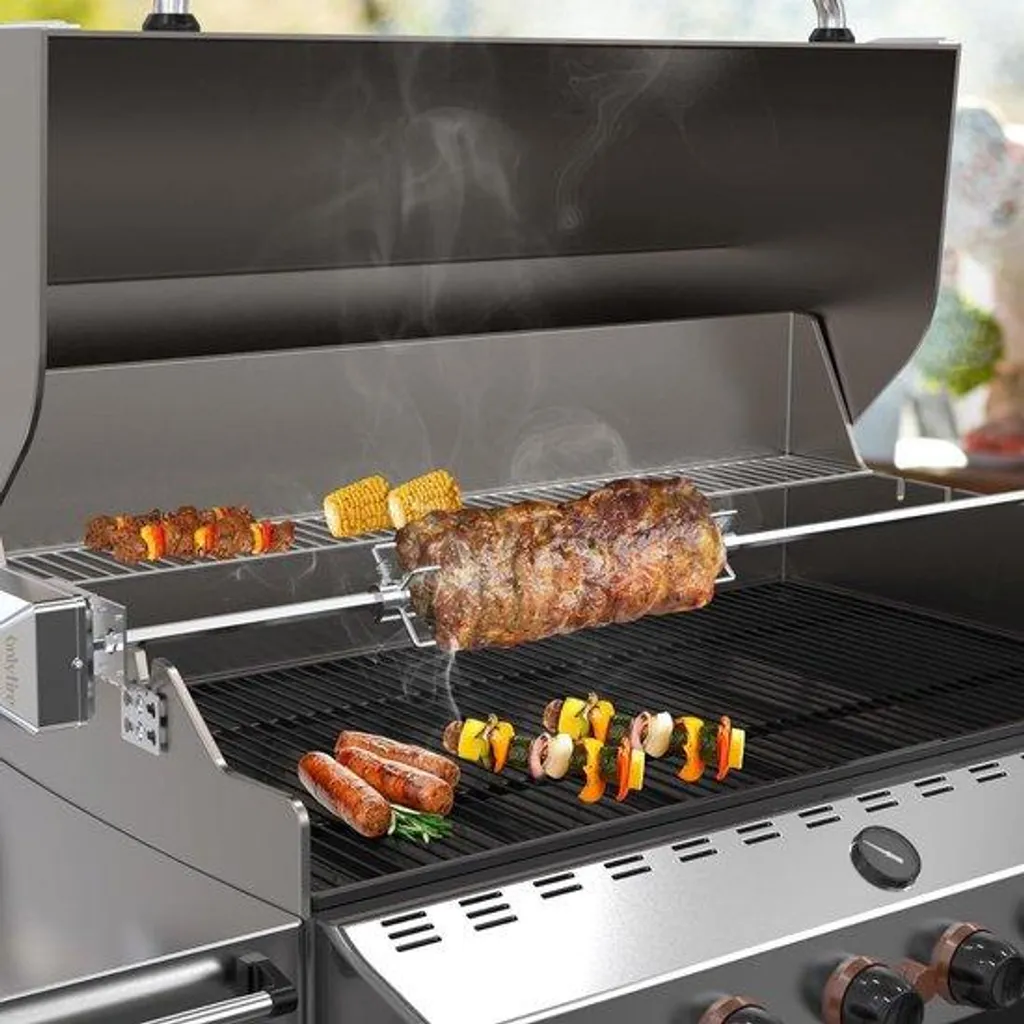 Set de 2 pics à rôtir pour barbecue et tournebroche - Ajustable 13mm