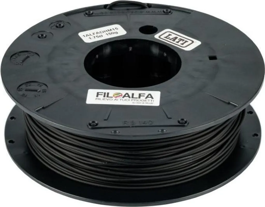 Filament PLA Noir Conducteur 700g FILOALFA pour Prototypage Électronique