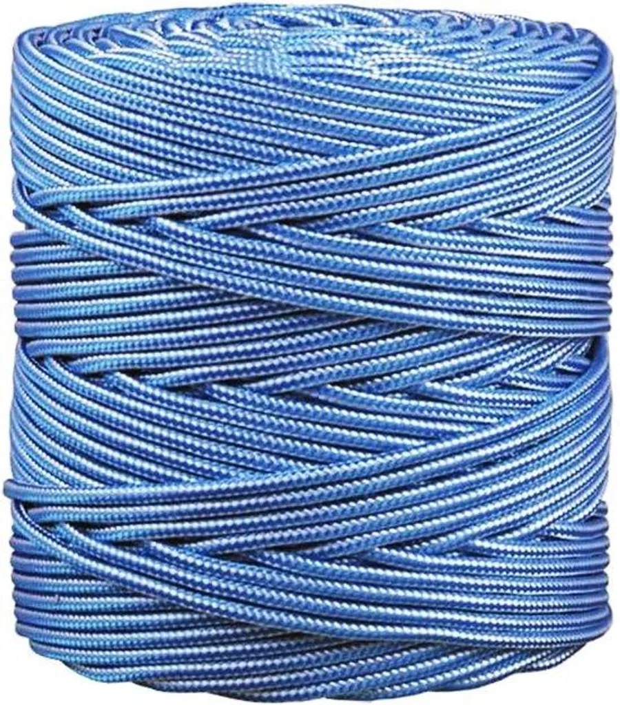 Corde polypropylène bleue 100m multi-usage pour intérieur et extérieur