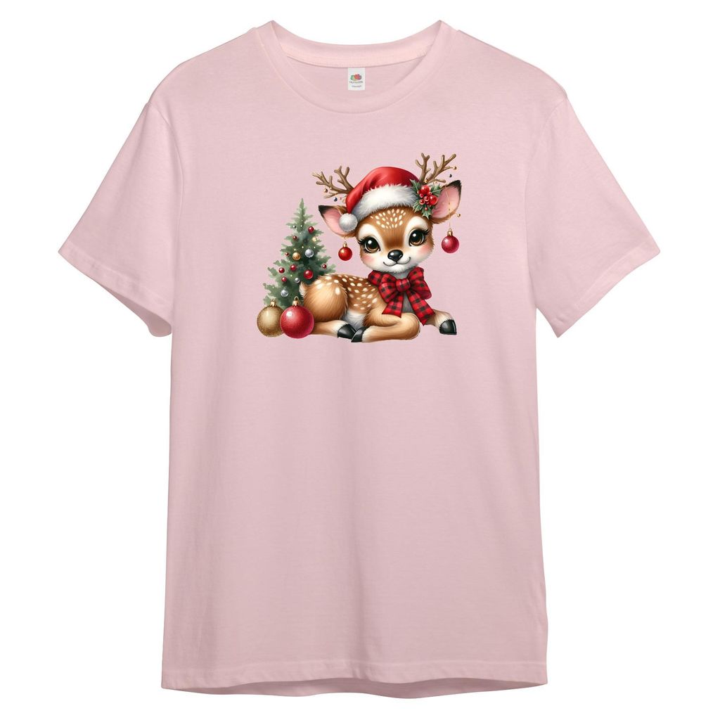 PAULGOS Kinder T-Shirt, Rentier mit Tannenbaum