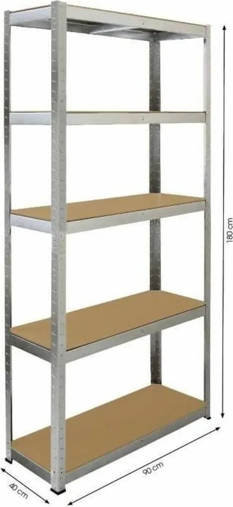 Étagère Fieldmann Acier Galvanisé : Rayonnage Robuste de 180x90x40 cm - 3