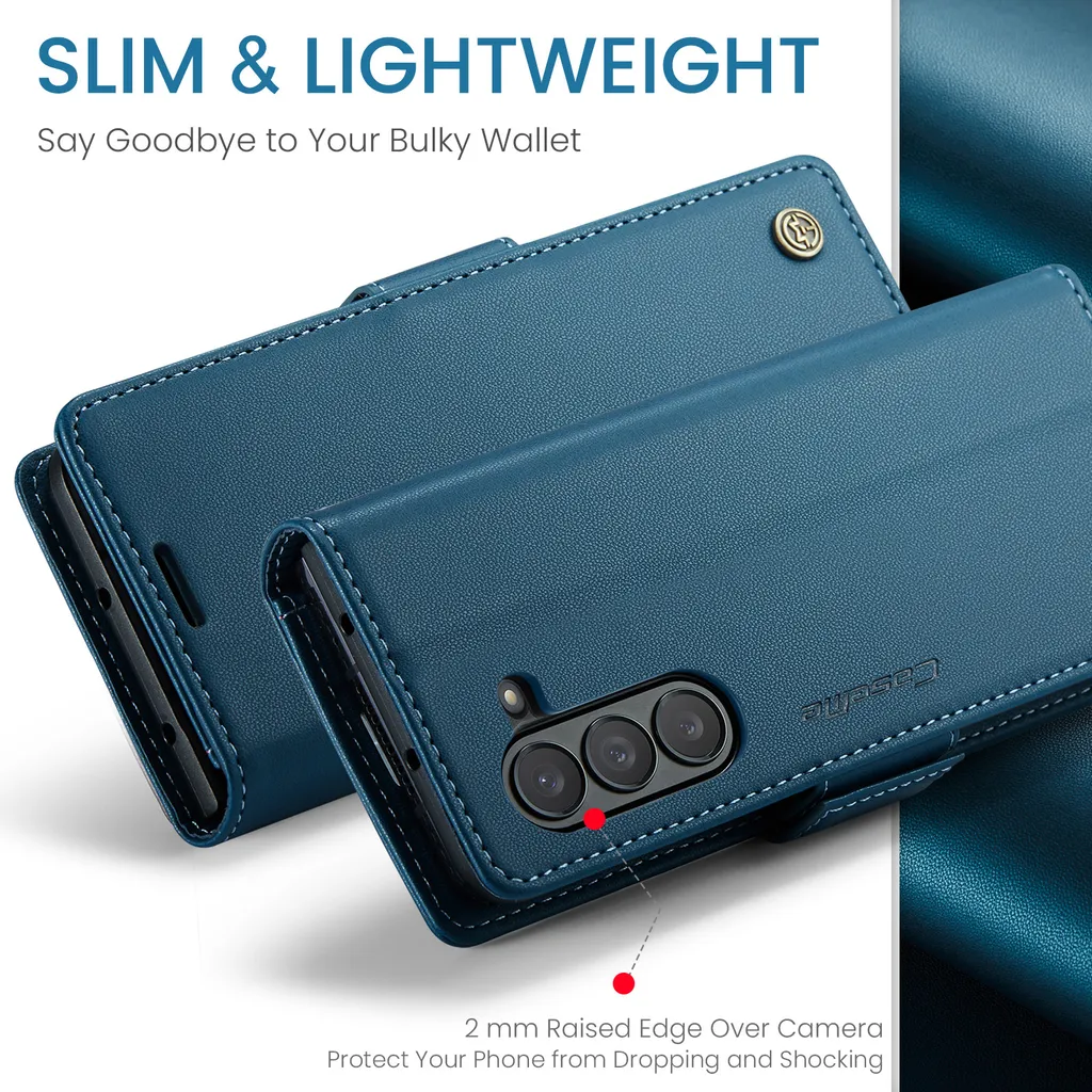 Anybird Blu Scuro Custodia in Pelle Flip Caso Protettiva Cover Skin