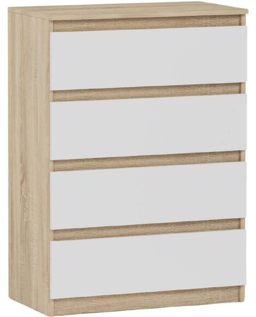Kommode - Eiche Sonoma Mix - 70 x 40 x 98 cm - Modern R-4 Produktbild 