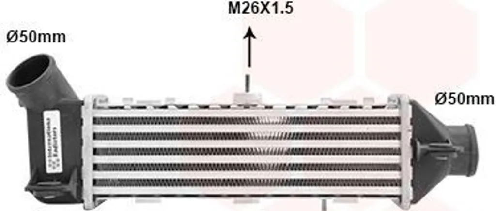 VAN WEZEL 58004136 Intercooler per VW Caddy II | Qualità Garantita
