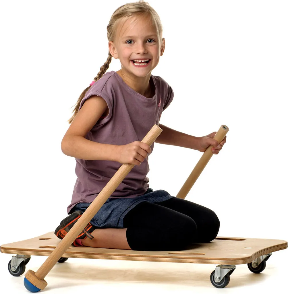 Planche à roulettes Maxi Erzi avec pagaies pour équilibre et posture