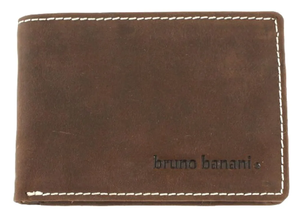 Bruno Banani Phoenix Mini Wallet Marrone - Portafoglio Uomo in Vera Pelle