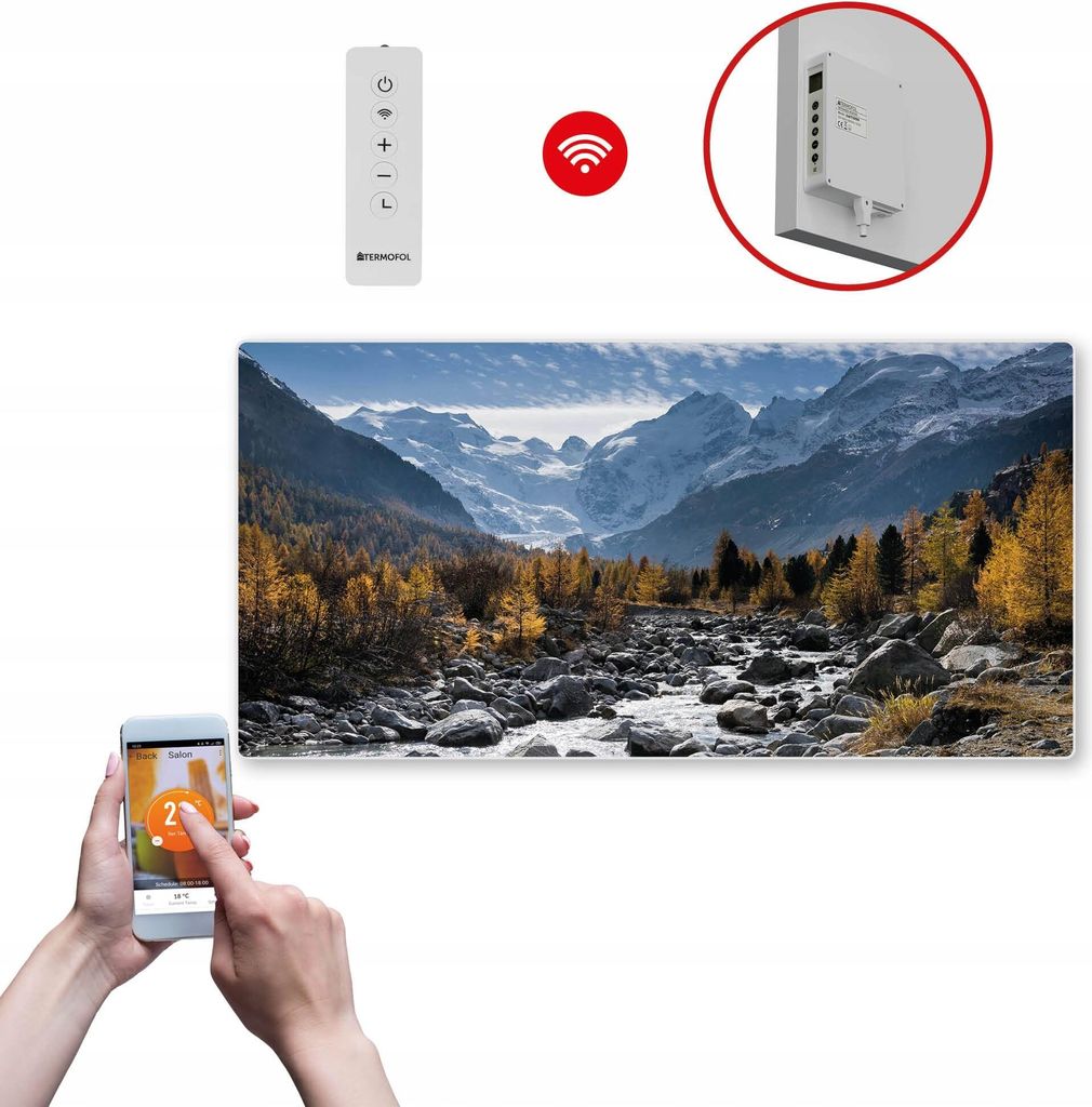 Termofol TF-SWT Infrarot Wandheizung - Wandheizung Elektrisch - Berg5 - 700W - 60x120 cm