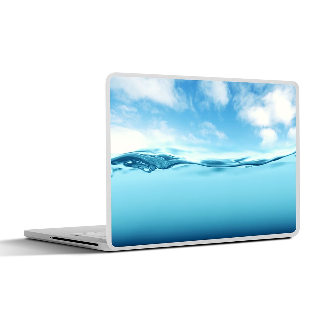MuchoWow Laptop Aufkleber Sticker Cover Meer - Wolken - Blau 25x18 cm - Laptop-Deko
