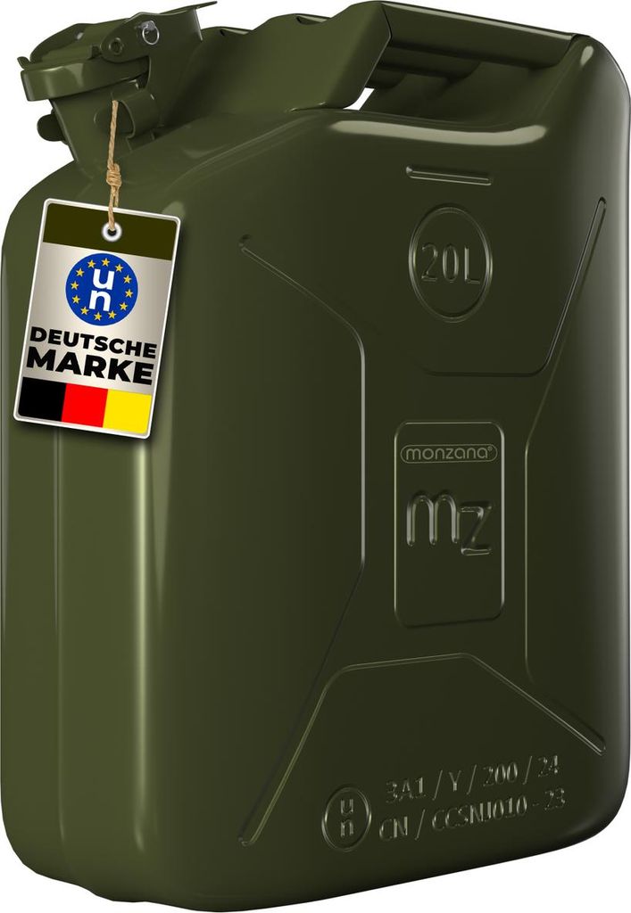 MONZANA® Metallkanister 20 L Stahl 36x17x46cm UN-Zulassung Produktbild 