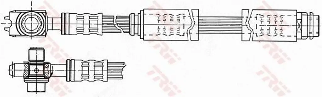 Flexible de frein renforcé TRW PHD946 anti-corrosion pour Audi TT 8N