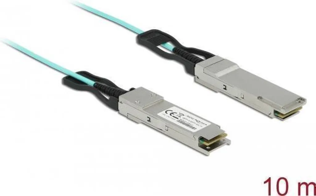 Câble Delock QSFP+ 10m - Évitez la Latence en 40G avec la Fibre Optique AOC