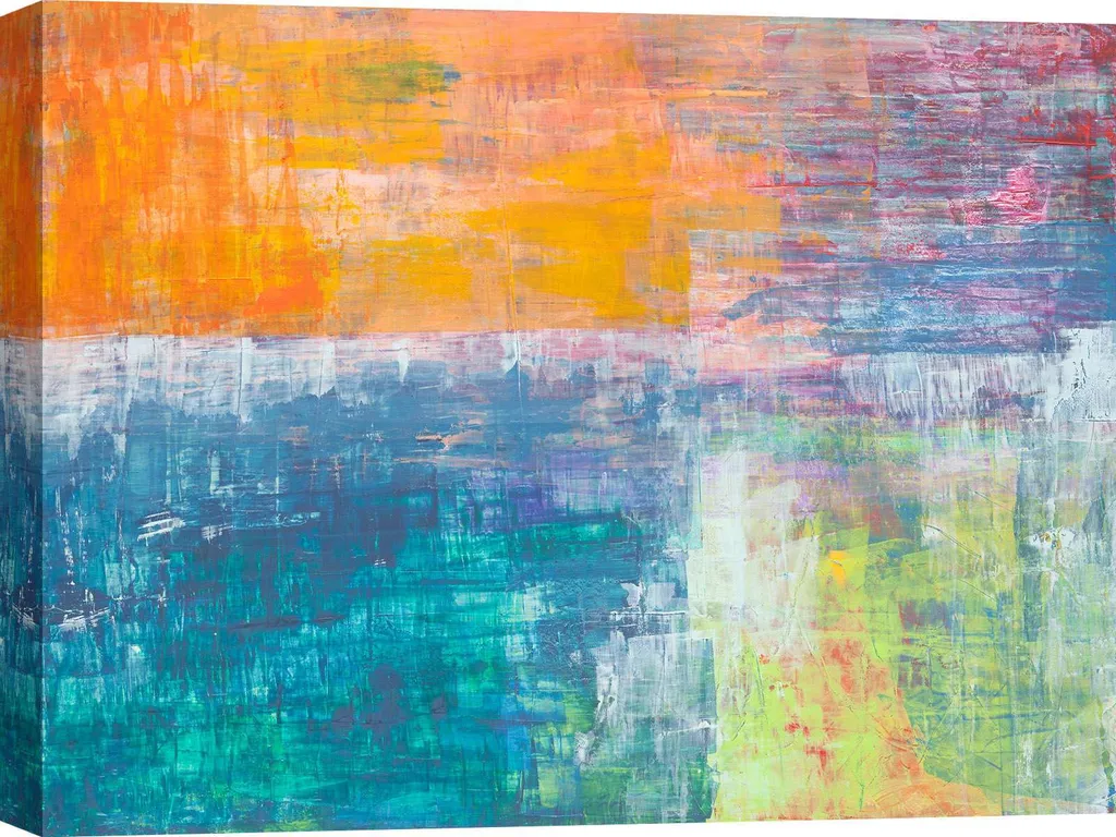 Tableau Peinture Abstraite Paysage Marin Italo Corrado 80x60 cm