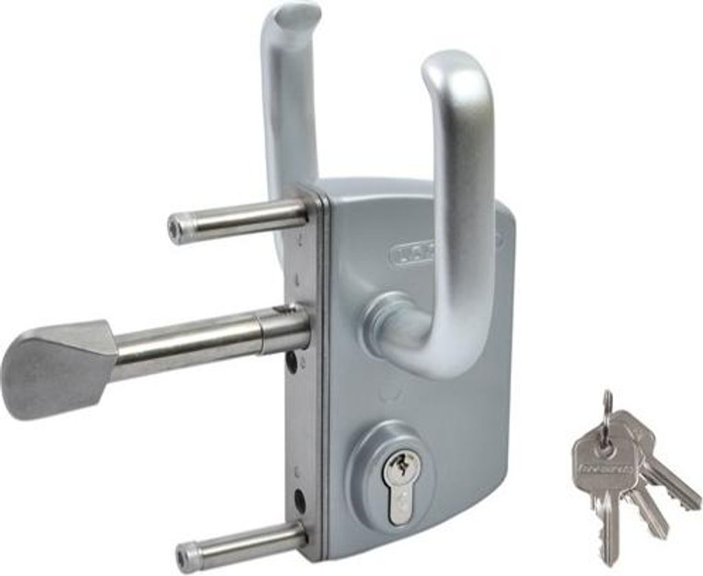 Locinox LSKZ-Schloss für Schiebetore, INOX-Mechanismus, VSZ-Einsatz, Aluminiumgriff (Vierkantprofil 60x60)