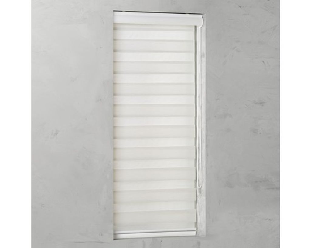 SOLUNA Doppelrollo Ikaria D-R13 mit weißer Kassette weiß 120x175 cm