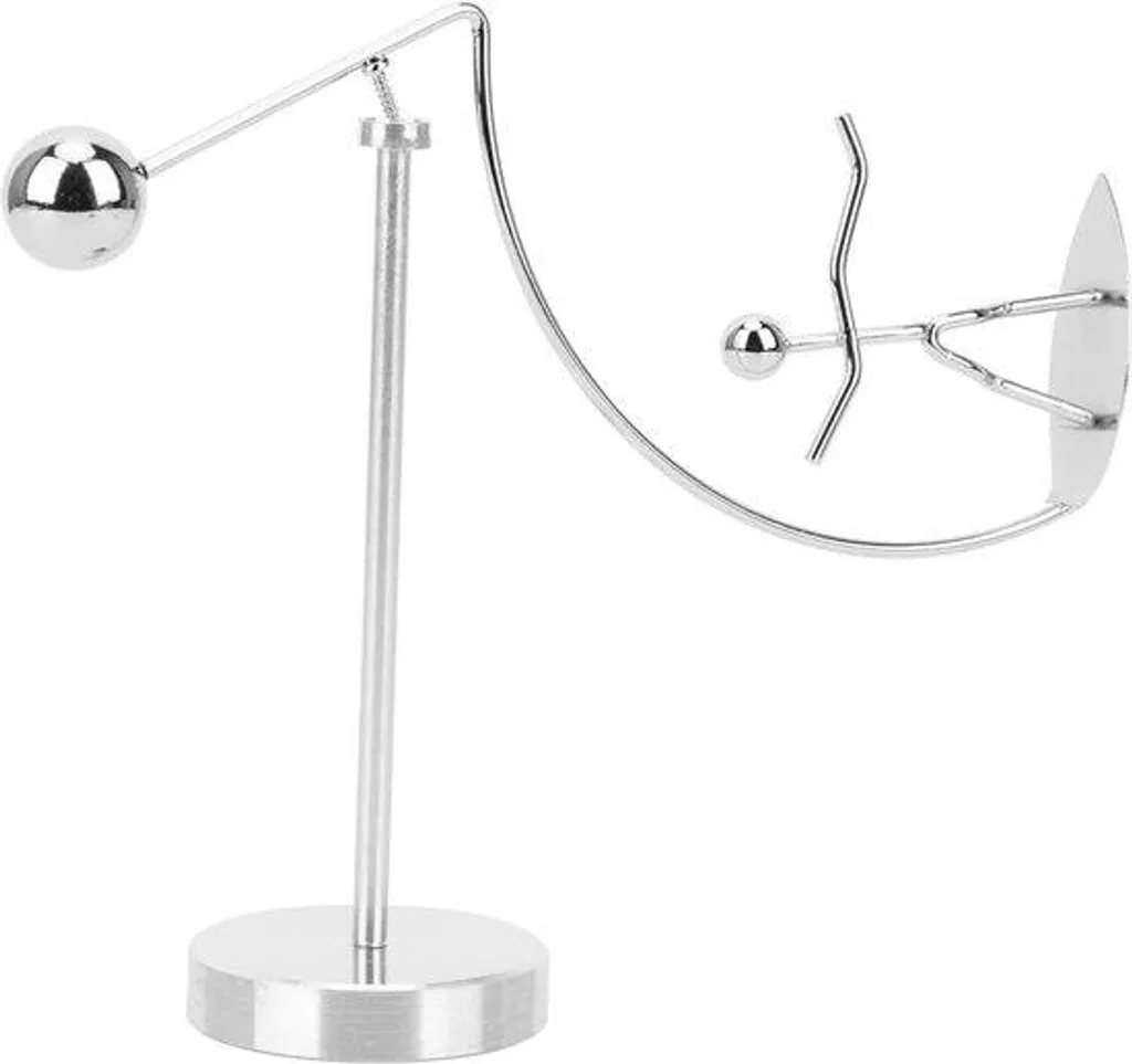 Balance miniature à balancier boule chromée pour décoration intérieure