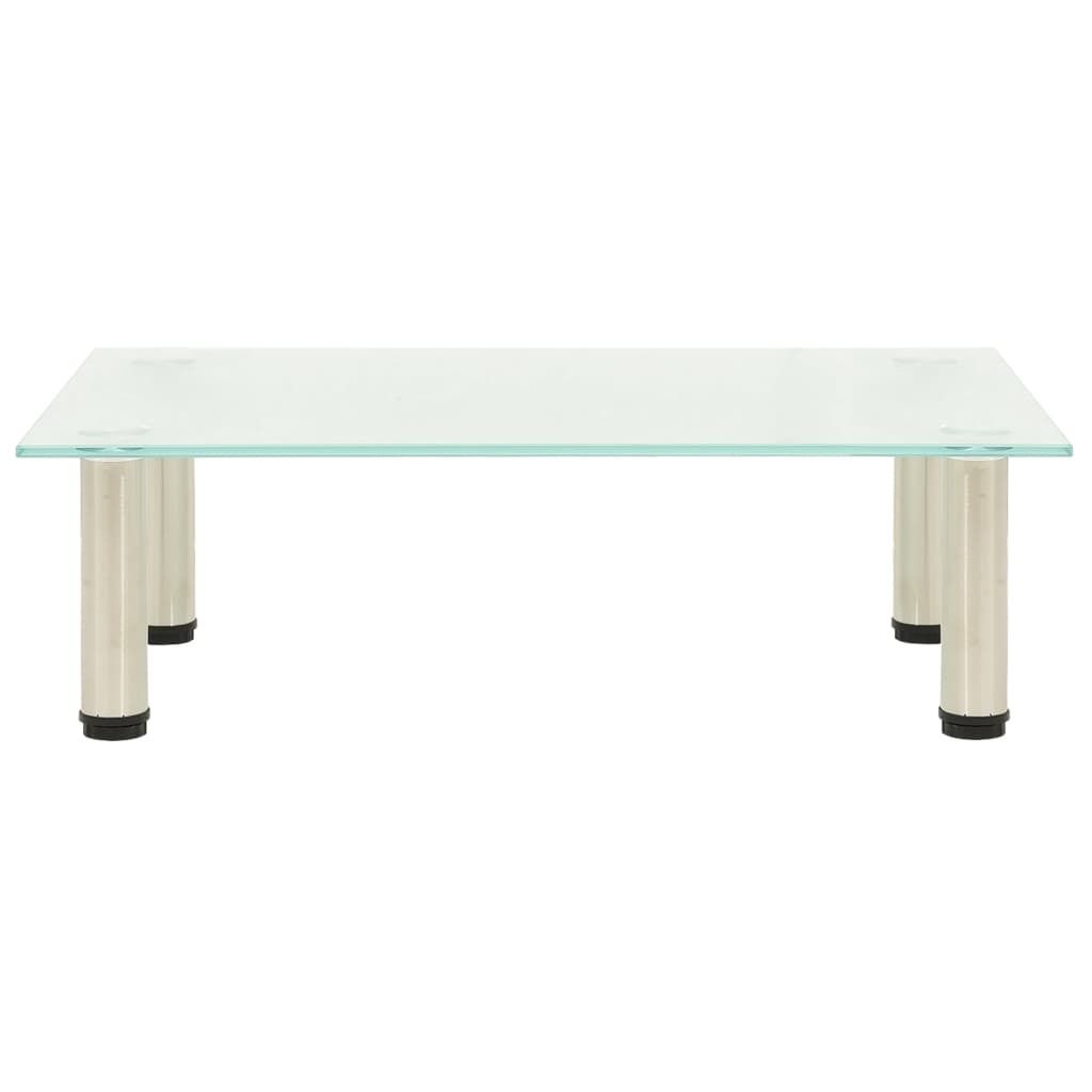 vidaXL Table TV 60x35x17 cm Verre trempé satiné Image du produit 