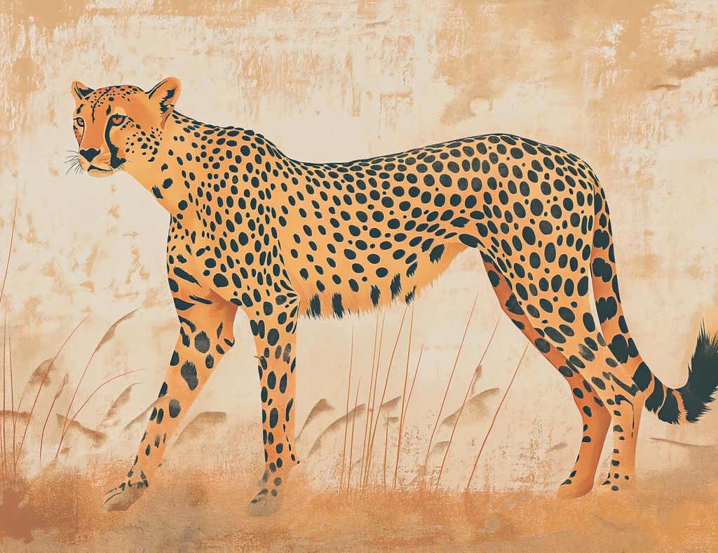 Plakat 65x50cm Gepard in Bewegung