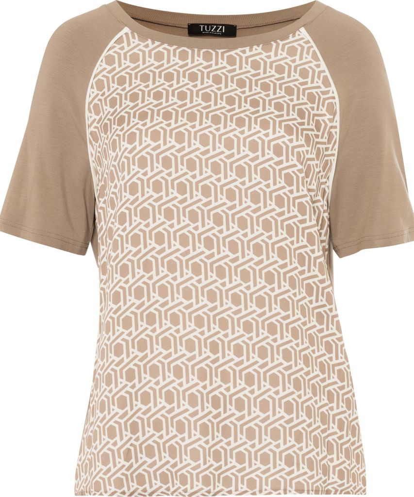 Kurzarmshirt DESERT OASIS mit kontrastierendem Ärmel