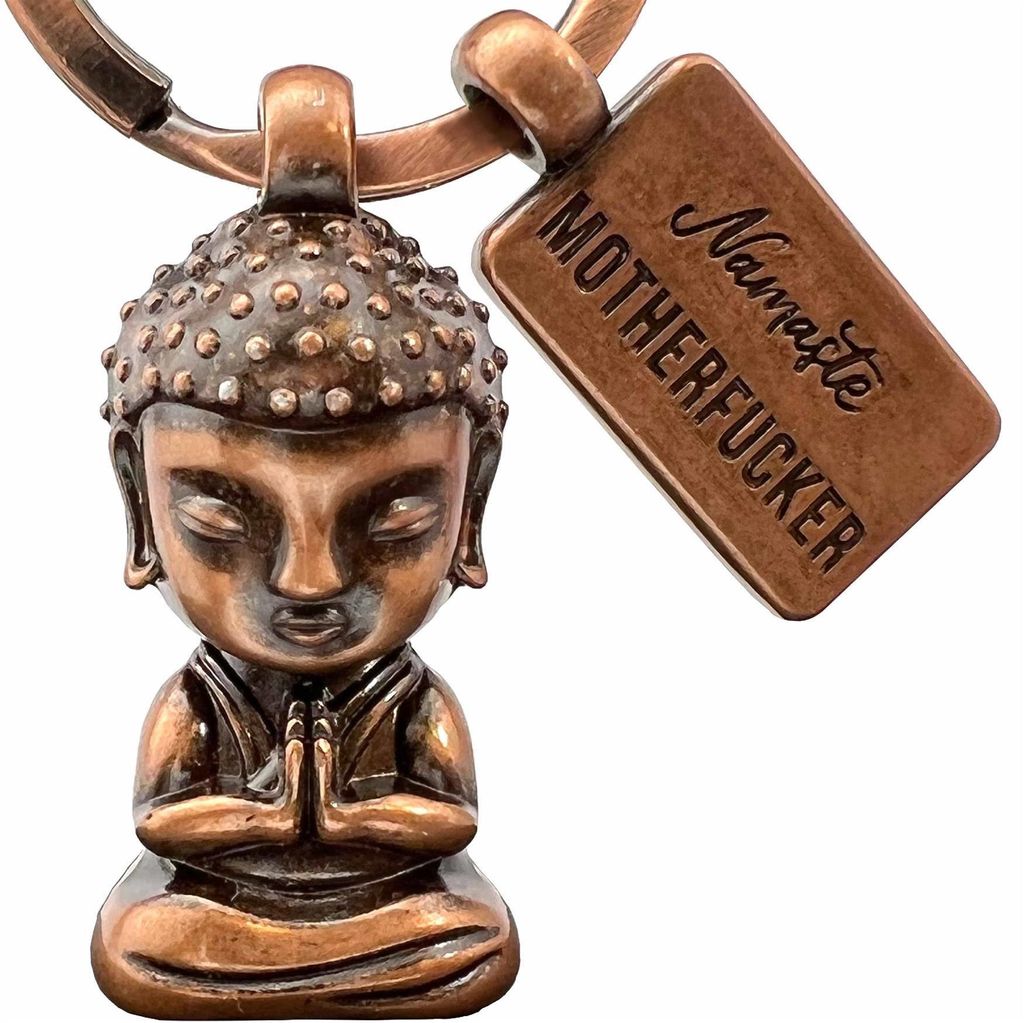 LANOLU Schlüsselanhänger Buddha, lustiges Geschenk für Yoga Produktbild 