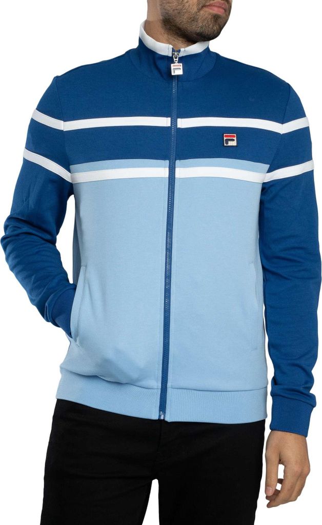 Fila Giovanni Trainingsjacke mit Kontrasteinsätzen, Blau M