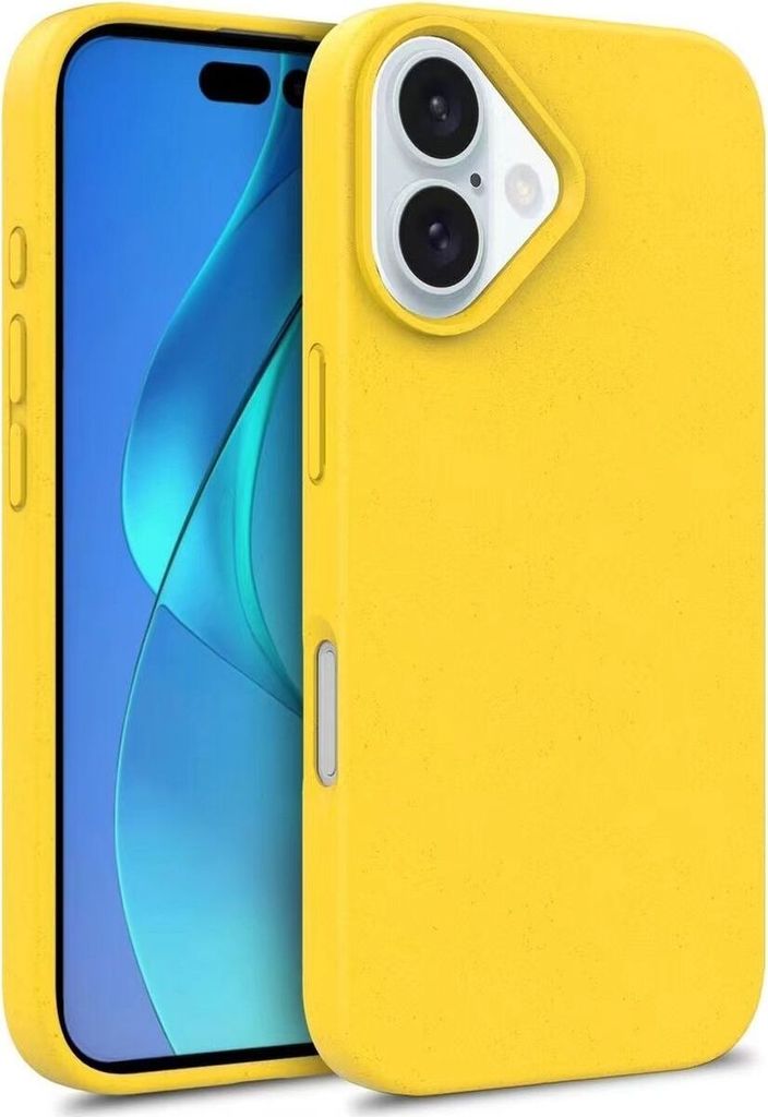 Mobigear iPhone 16 Hülle Umweltfreundliches Backcover - Gelb