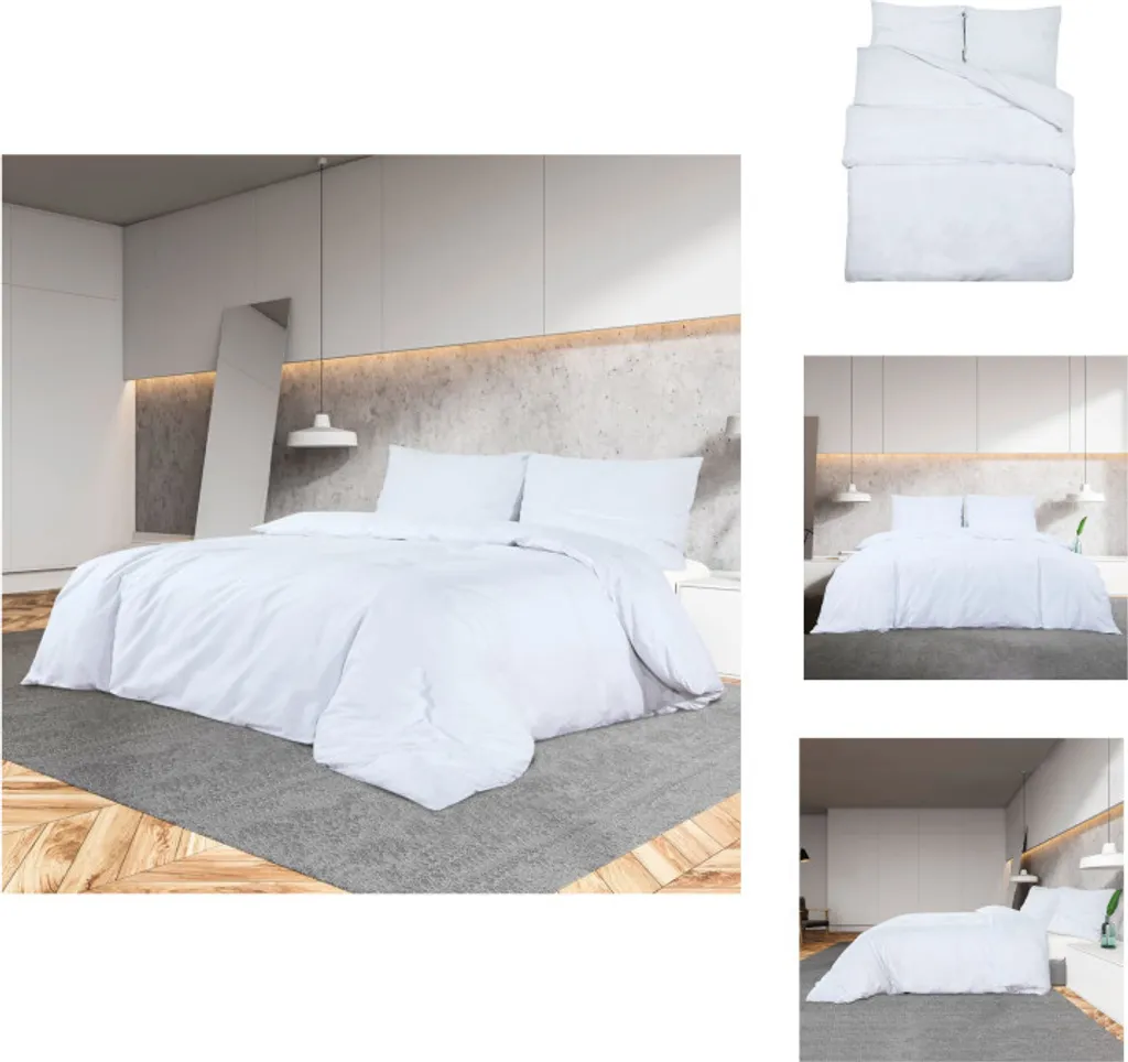 Set Letto vidaXL Cotone Bianco 135x200 - Il Riposo Naturale
