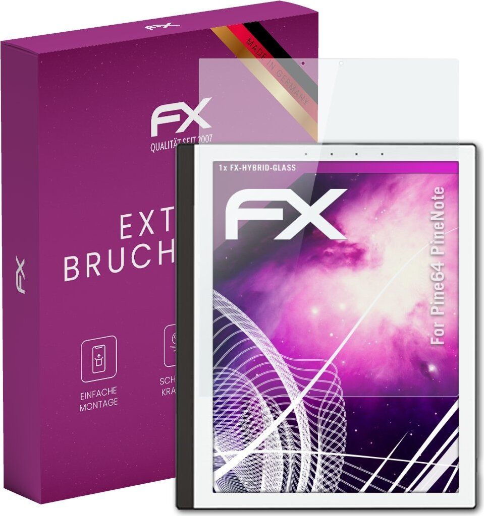 atFoliX FX-Hybrid-Glass Displayfolie kompatibel mit Pine64 PineNote Glasfolie