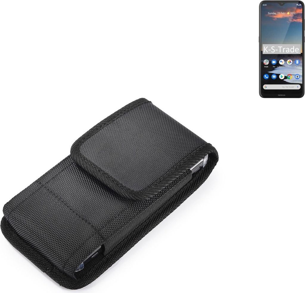 Holster Gürteltasche kompatibel mit Nokia 5.3 Holster Gürtel Tasche wasserabweisend Handy Hülle Schutz Hülle Outdoor schwarz K-S-Trade