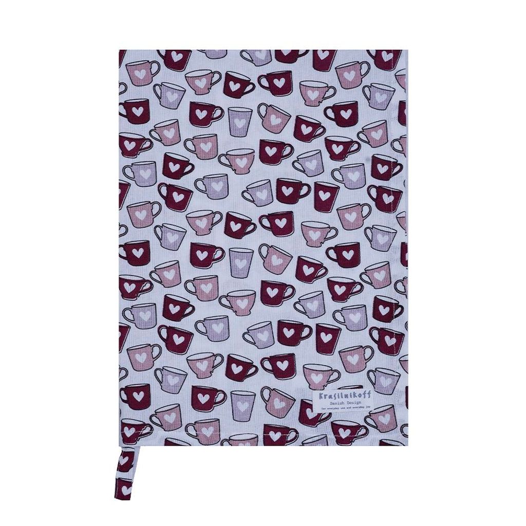 Krasilnikoff – Geschirrtuch KW13717 – Mugs / Becher / Tassen, Red