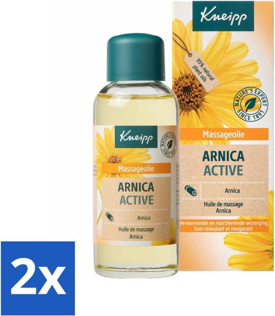 Kneipp - Massageöl - Arnika Aktiv - Für Muskeln & Gelenke - 100 ml - Vorteilspack - 2 Stücke