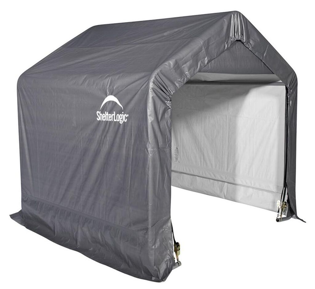 ShelterLogic Folien Zeltgarage Gerätehaus Grau 182x182x184 Produktbild 