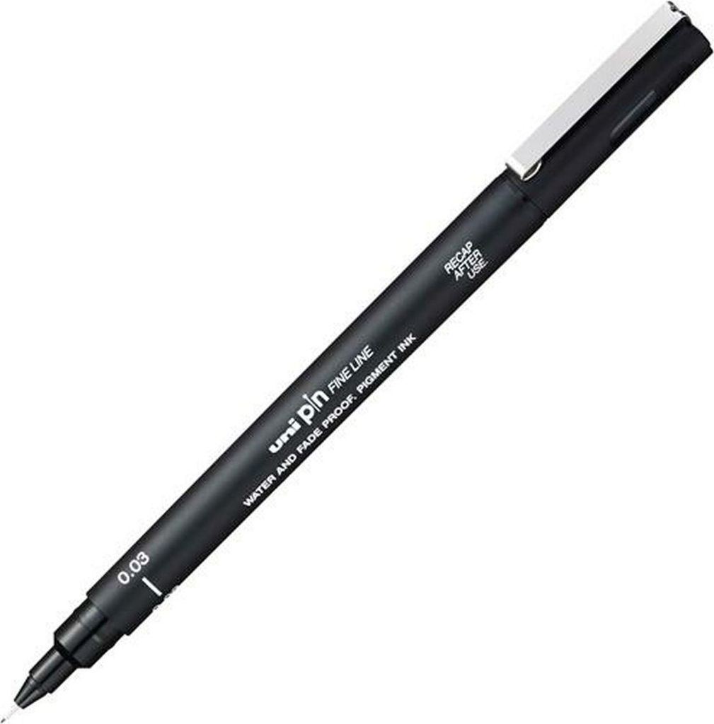 Uni-Ball - Fineliner Pin 0,03mm schwarz | 12 Stück
